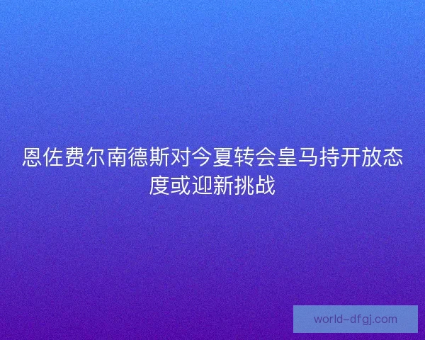 恩佐费尔南德斯对今夏转会皇马持开放态度或迎新挑战 恩佐费尔南德斯对今夏转会皇马持开放态度或迎新挑战