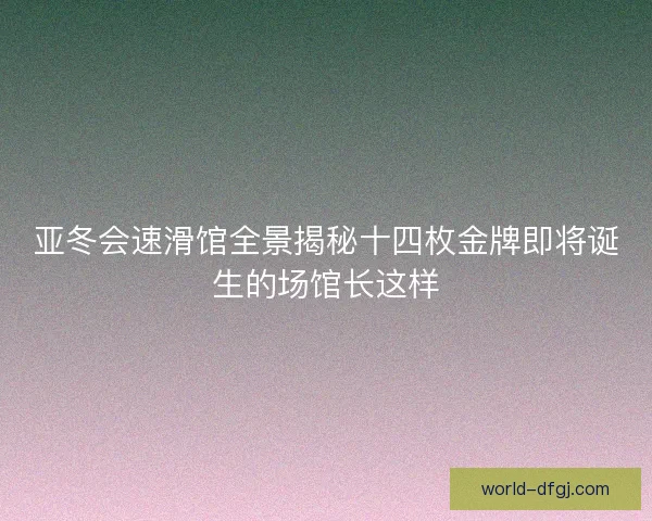 亚冬会速滑馆全景揭秘十四枚金牌即将诞生的场馆长这样 亚冬会速滑馆全景揭秘十四枚金牌即将诞生的场馆长这样